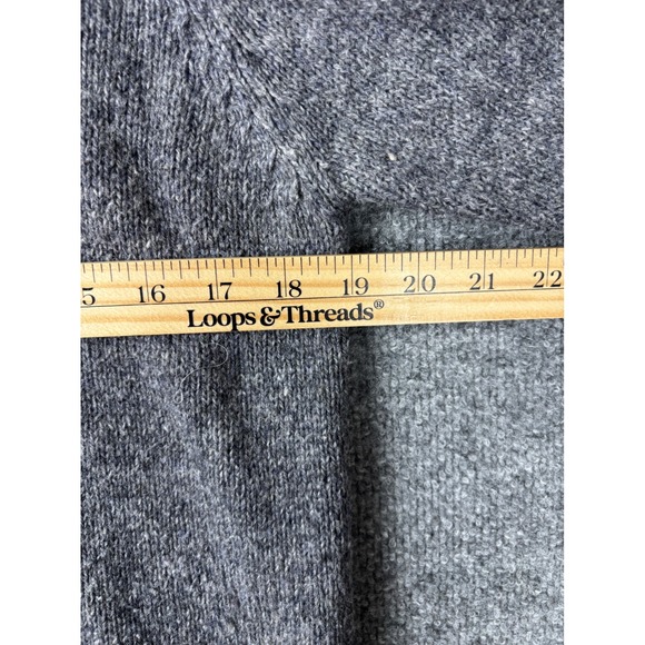 Northern Isles Cardigan Women Small Gray Vintage Wool Blend Floral Embroidered - Picture 7 of 8